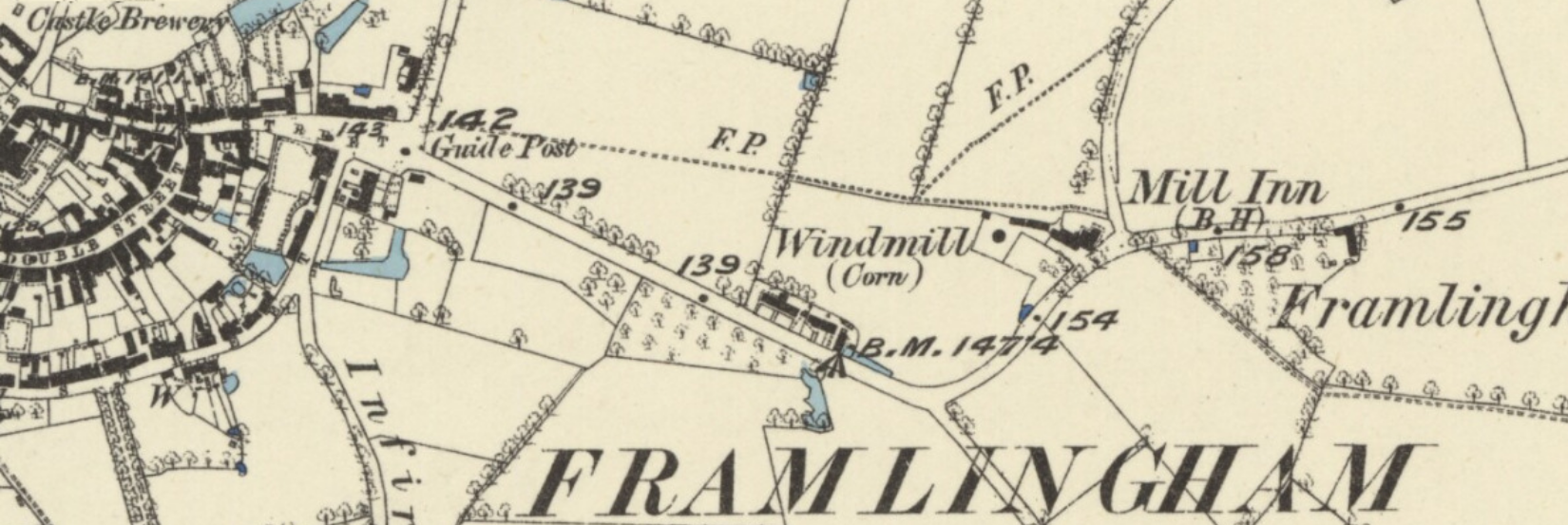 Mill Inn, East Framlingham, 1883