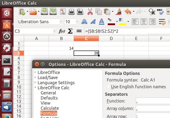 '!' Intersection Operator in Calc A1 Formula Syntax