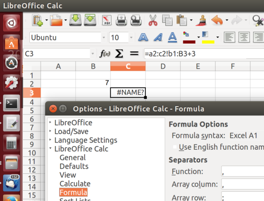 An Excel A1 Formula Syntax Intersection Operator Imported, Cut and Re-pasted