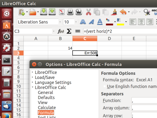 <space> Intersection Operator in Excel A1 Formula Syntax using Names